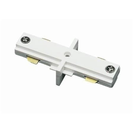 CAL LIGHTING Cal LightingHT-286-WH Straight Connector without Power Entry for HT Track Systems; White HT-286-WH